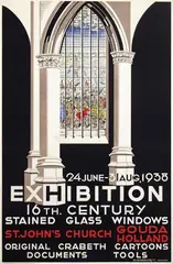 W. Hogervorst, Exhibition Stained Glas Windows, 1938, poster