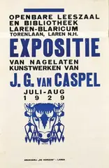 Johan Briedé, Expositie J.G. van Caspel Laren, 1929, poster