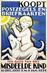 André van der Vossen, Koopt Postzegels en Briefkaarten, 1930, poster