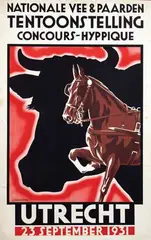 Nat. Vee & Paarden Tentoonstelling Utrecht by Gerben Scheepstra, 1931, poster, sold Jun 2015