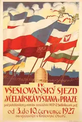 V. Neubert, 4th Slavonic Congress Prague, 1927, poster