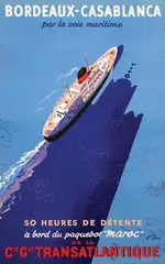 Édouard Collin, Cie Gle Transatlantique Bordeaux-Casablanca, poster
