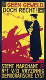 Johannes D. Ros, Stemt Marchant no 1 v/d Vrijzinnige Democratische Lijst, 1925, poster