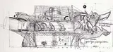 Jean Tinguely, le Crocrodrom de Jig & Puce centre georges pompidou, 1977, poster