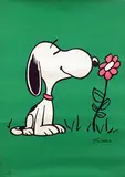 Charles M. Schulz, without text (Snoopy with flower), 1973, poster
