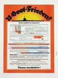 Louis Oppenheim, U-Boot-Frieden?, 1918, poster