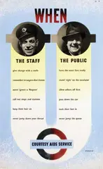 Tom Eckersley, When The Staff The Public, 1947, poster