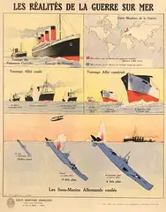 Léon Haffner, Les Réalités de la Guerre sur Mer, 1918, poster