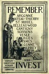 Initials J.M.H., Remember and Invest, 1918, poster