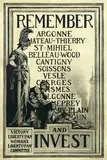 Initials J.M.H., Remember and Invest, 1918, poster