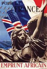 Pour la France Emprunt Africain, statue by Louis Fernez, poster, sold Jun 2015