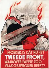 Initial E, Moeder, is dát nu het Tweede Front?.., 1943, poster
