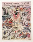 A.H. Adams, 5 Jaar Onderdrukking en Verzet, 1945, poster