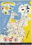 Joop de Bruijn, Herrijzend-Nederland-Spel (game) Het Nederlandsche Roode Kruis, 1945, poster