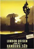 Ottomar Anton, Hamburg-Südamerikanische Dampfschifffahrts-Gesellschaft London-Reisen, 1938, poster