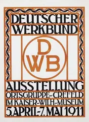 Fritz H. Ehmcke, Deutscher Werkbund Ausstellung Crefeld, 1911, poster
