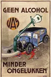 Chr. Nuyten, JAS geen alcohol minder ongelukken, 1935, poster