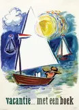 Martin Kempers, vacantie... met een boek, 1958, poster