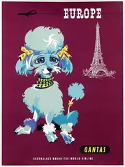 Quantas Europe by Harry Rogers, poster, sold Nov 2014
