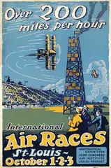 Carl Walter, International Air Races St. Louis, poster