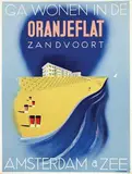 Piet Zanstra, Oranjeflat Zandvoort Amsterdam a Zee, poster