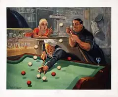Bernard Leemker, Tipsy (biljart), poster