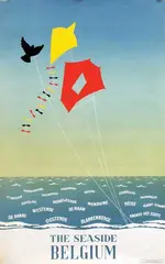 Frédéric Conrad, The seaside Belgium, 1955, poster