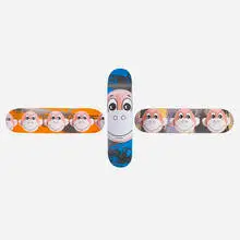 Jeff Koons X Supreme, Monkey Train Skateboard decks, set of three, 2006, screenprint on painted plywood