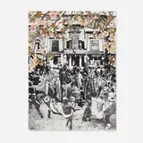 Scott Treleaven, The Egyptian Hall, 2004, paper collage on canvas