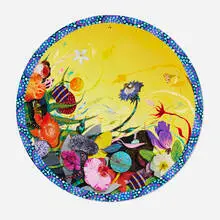 Amir H. Fallah, Eve, 2021, acrylic and collage on canvas
