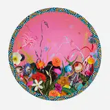Amir H. Fallah, After Rain, 2021, acrylic and collage on canvas