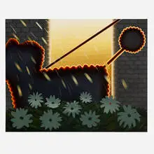 Ryan Brown, Dog Walk, 2021, oil on canvas