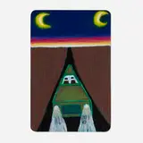 Eliot Greenwald, Night Car (Drawing 2), 2019, crayon on paper