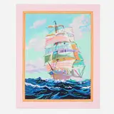 Andy Dixon, Ship Painting, 2022, screenprint in colors on Hahnemühle