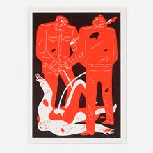 Pissers (Black) by Cleon Peterson, 2018, screenprint in colors on Coventry Rag, sold Aug 2024