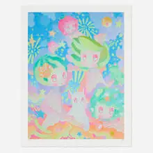 So Youn Lee, Night Night, 2019, offset lithograph in colors on Moab Entrada Rag