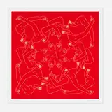Ai Weiwei, Middle Finger in Red, 2023, screenprint in colors