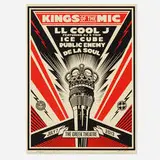 Kings of the Mic by Shepard Fairey, 2013, screenprint in colors, sold Aug 2024