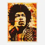 Hendrix by Shepard Fairey, 2004, screenprint in colors, sold Aug 2024