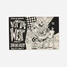 Robert Williams, 4th Annual Best of the West Show, 1983, ink and correction fluid on paper