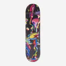 Takashi Murakami X ComplexCon, Polluted skateboard deck, 2019, transfer-printed maple plywood
