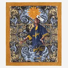 Kehinde Wiley, WOW (Works on Whatever) Project beach towel, 2008, digital print on brushed cotton towel