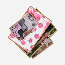Brendan Fowler, Fall 2009 (Frame Backs and All in Studio, 2 Screen Flower Print, Flowers Outside Silk Flowers Show in LA 3, Flowers on Walk With Andrea/Terry/Cindy 1), 2010, wood, acrylic on paper, acrylic, C-print