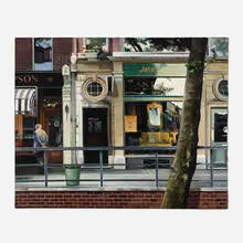 Frank Gunter, Antique Shop on Brompton Rd., London, 1974, oil on canvas