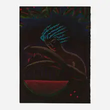 Muramasa Kudo, Untitled, pastel on black paper