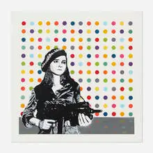 Spqr, Patty Hirst, 2008, stencil and spray paint on canvas