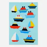 Tom Slaughter, Boats, 2006, collage and paint on paper