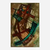 Dwinell Grant, Abstract Composition, 1952, oil on canvas