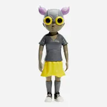 Hebru Brantley, Lil Mama (Mellow Yellow), 2016, painted cast vinyl