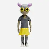 Hebru Brantley, Lil Mama (Mellow Yellow), 2016, painted cast vinyl